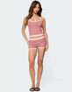 EDIKTED Saylor Striped Knit Shorts image number 3