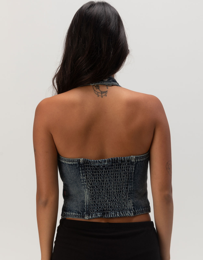 LEVI'S Janeesah Womens Denim Halter Top image number 3