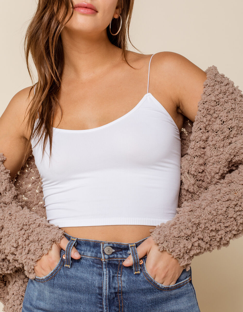 FREE PEOPLE Skinny Strap Seamless White Brami image number 0