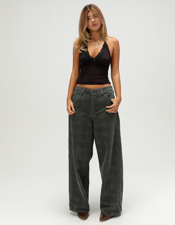 BDG Urban Outfitters Jaya Womens Wide Leg Check Jeans Primary Image