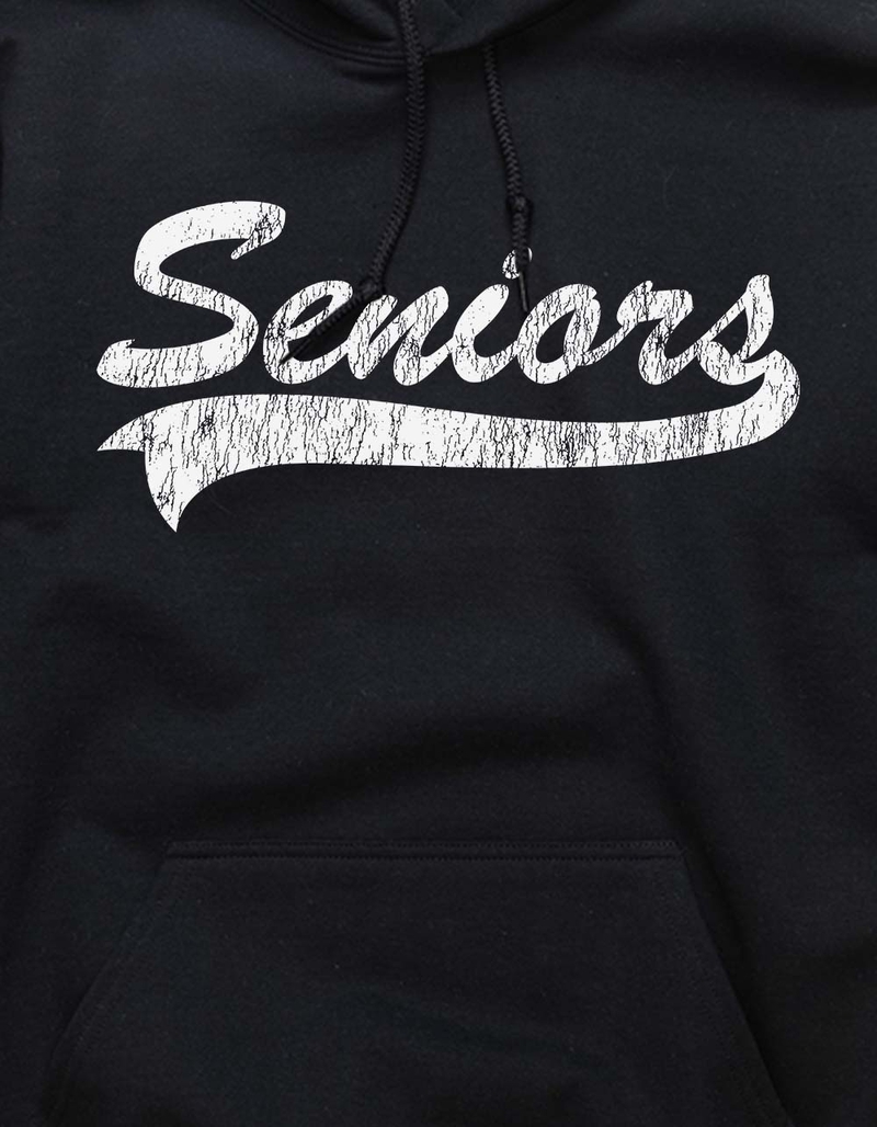 SENIORS Script Distressed Unisex Hoodie image number 1