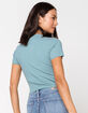 DESTINED Wide Rib Blue Womens Tee image number 3