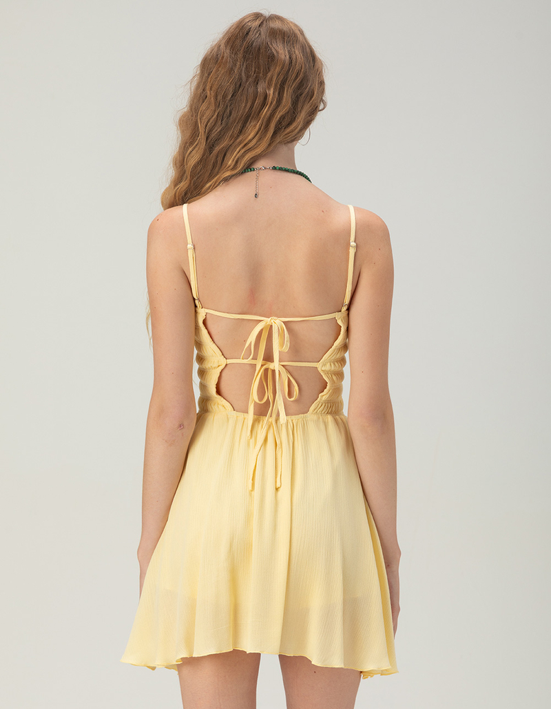RSQ Womens Smocked Open Back Dress image number 3