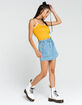 HEART & HIPS Womens Mustard Ringer Tank image number 4