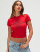VON DUTCH Logo Womens Baby Tee image number 1
