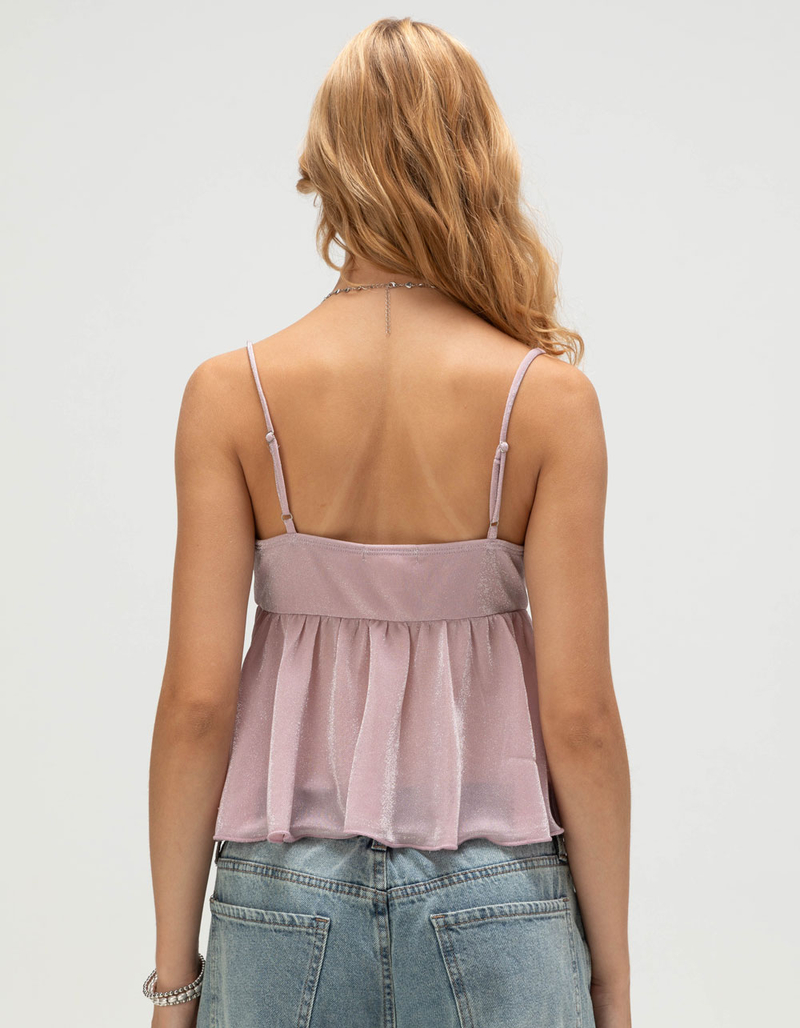 FULL TILT Sparkle Womens Babydoll Cami image number 3