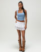 BOZZOLO Womens Lace Trim Square Neck Top image number 2