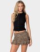 EDIKTED Basel Button Up Tank Top image number 1