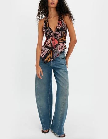 FREE PEOPLE Butterfly Effect Womens Halter Top Alternative Image
