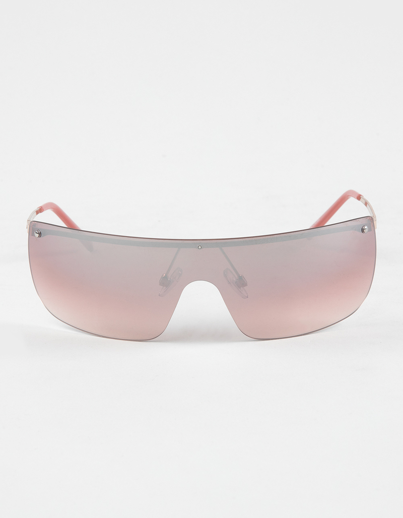 RSQ Shield Rimless Metal Sunglasses image number 1