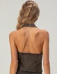 WEST OF MELROSE Womens Zip-Up Halter Top image number 4