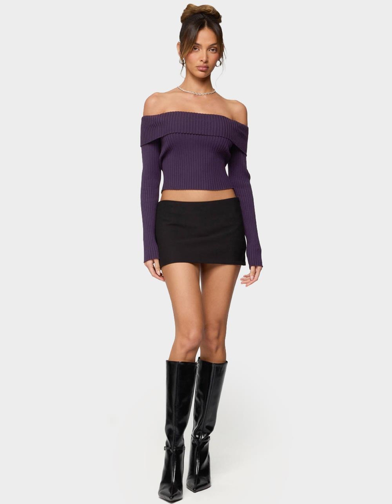 EDIKTED Lauren Knit Foldover Top image number 3