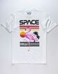 RIOT SOCIETY Space Flamingo White Mens T-Shirt image number 1