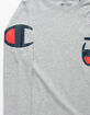 CHAMPION Shoulder Script Heather Gray Boys T-Shirt image number 3