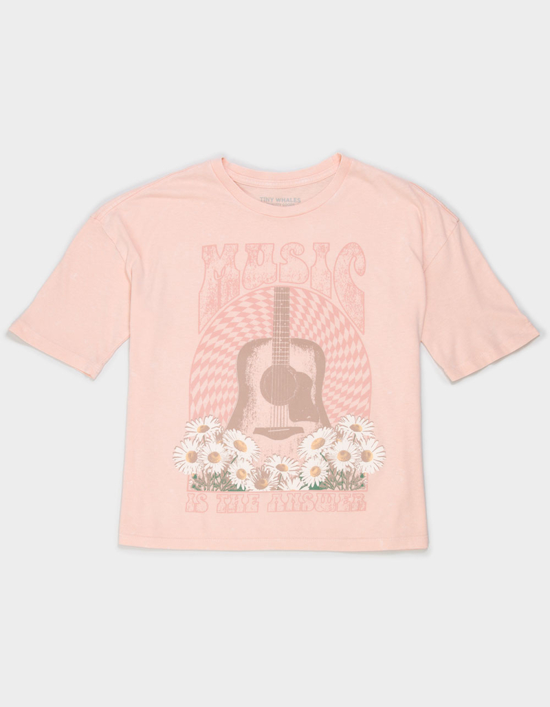 TINY WHALES Music Girls Oversized Boyfriend Boxy Tee image number 0