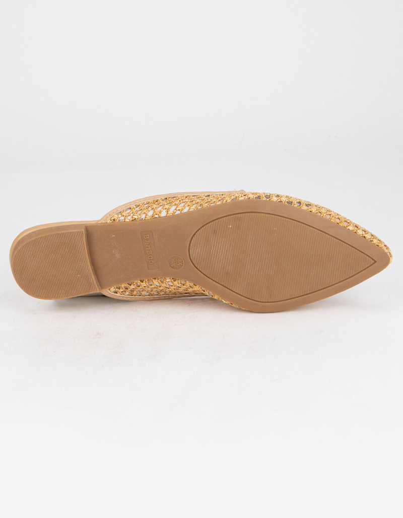 BAMBOO Woven Womens Natural Mules image number 3