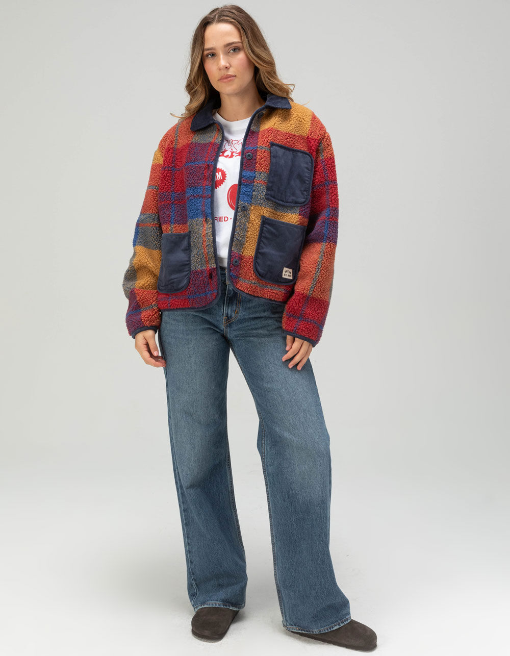 BRIXTON Delilah Womens Sherpa Jacket - MULTI | Tillys