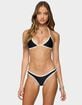 EDIKTED Dina Contrast Triangle Bikini Top image number 1