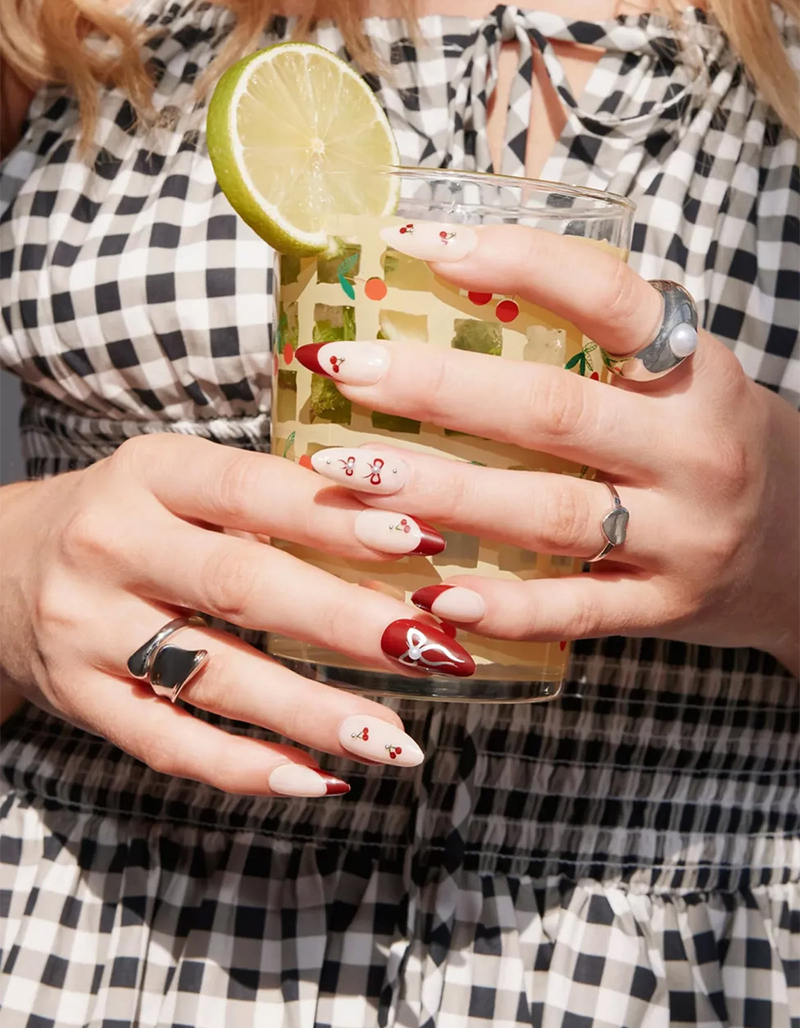 NEVER HAVE I EVER Cherry Cola Almond Press On Nails image number 1