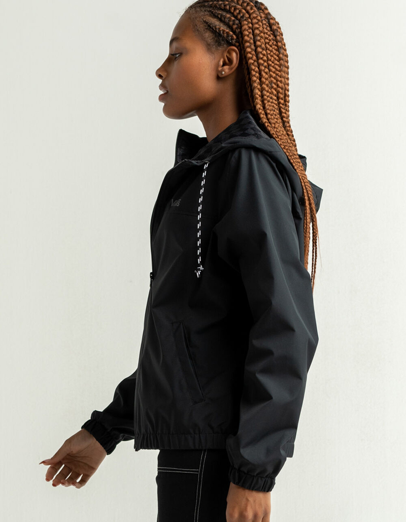 VANS Kastle Check Me Womens Black Windbreaker Jacket image number 1
