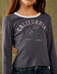 FULL TILT California Poppy Girls Long Sleeve Ringer Tee image number 2
