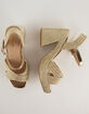 SODA Yara Raffia Womens Cross Strap Platform Sandals image number 5
