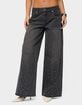 EDIKTED Rhinestone Washed Low Rise Baggy Jeans image number 1