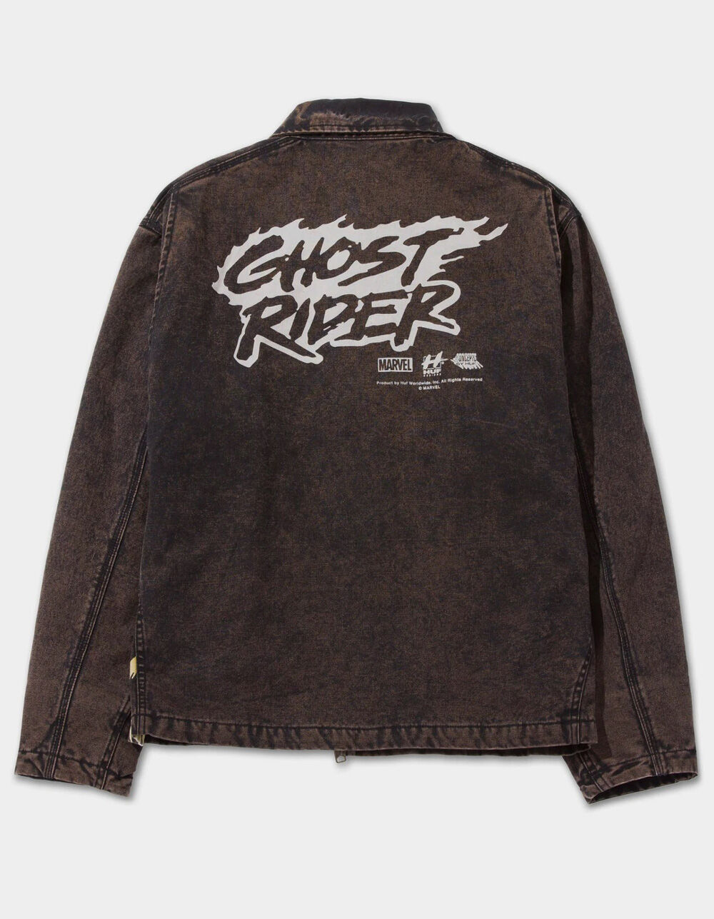HUF x Marvel Ghost Rider Mens Work Jacket - BLACK RINSE - S | Tillys