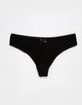 FULL TILT Bow Lace Trim Rib Thong image number 1