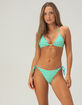 DAMSEL Hilo Texture Reversible Tie Side Cheeky Bikini Bottoms image number 5