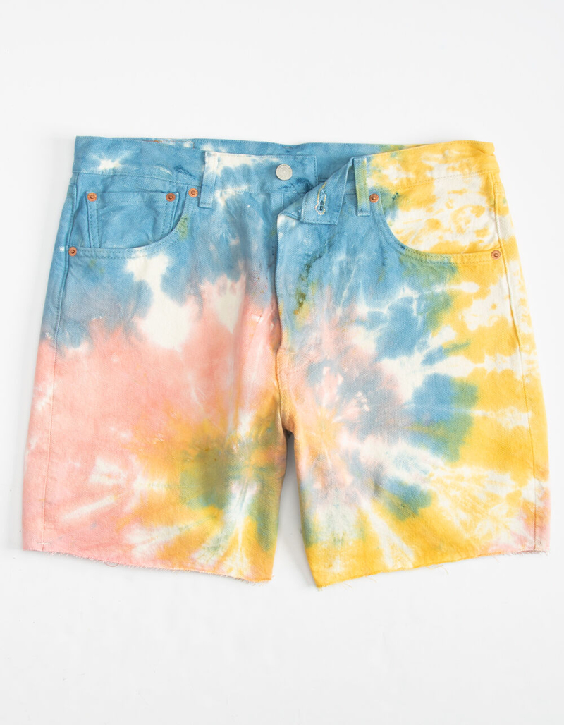 LEVI'S 93 Cut Off Mens Tie Dye Denim Shorts image number 0