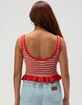 FULL TILT Stripe Peplum Womens Cami image number 4