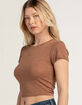 BOZZOLO Womens Rib Baby Tee image number 2
