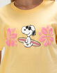 RIOT SOCIETY x Peanuts Hibiscus Puff Girls Boyfriend Tee  image number 3