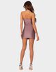 EDIKTED Cece Shiny Gathered Mini Dress image number 5