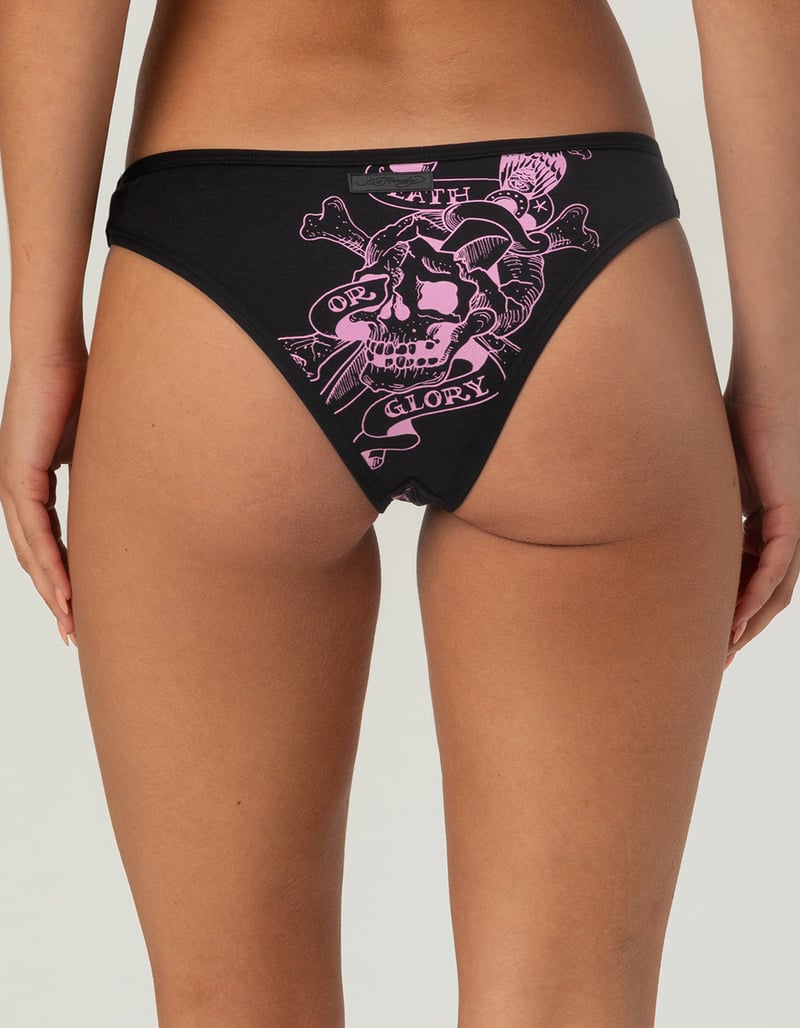 ED HARDY Ribbon Skull Cheeky Panties image number 1