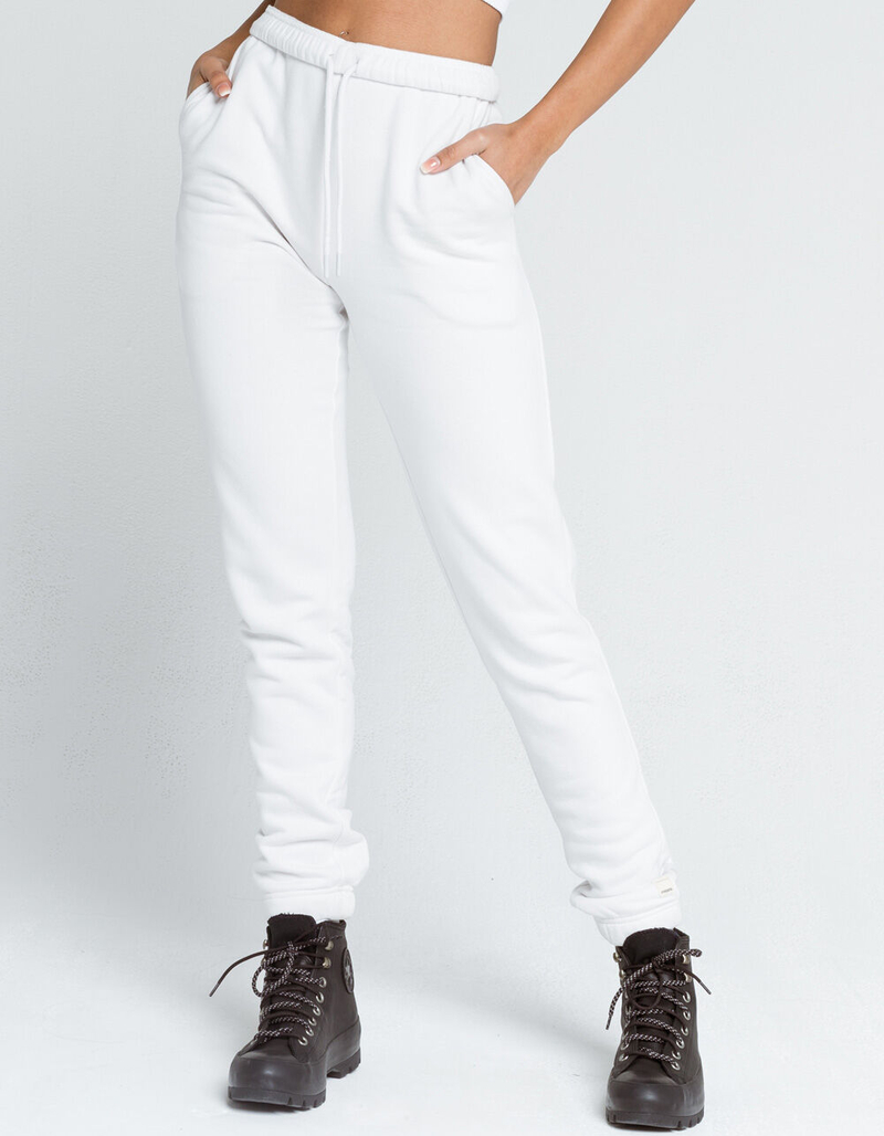 RSQ Womens White Skinny Jogger Sweatpants image number 3