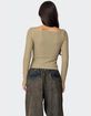 EDIKTED Textured Sheer Boat Neck Top image number 5