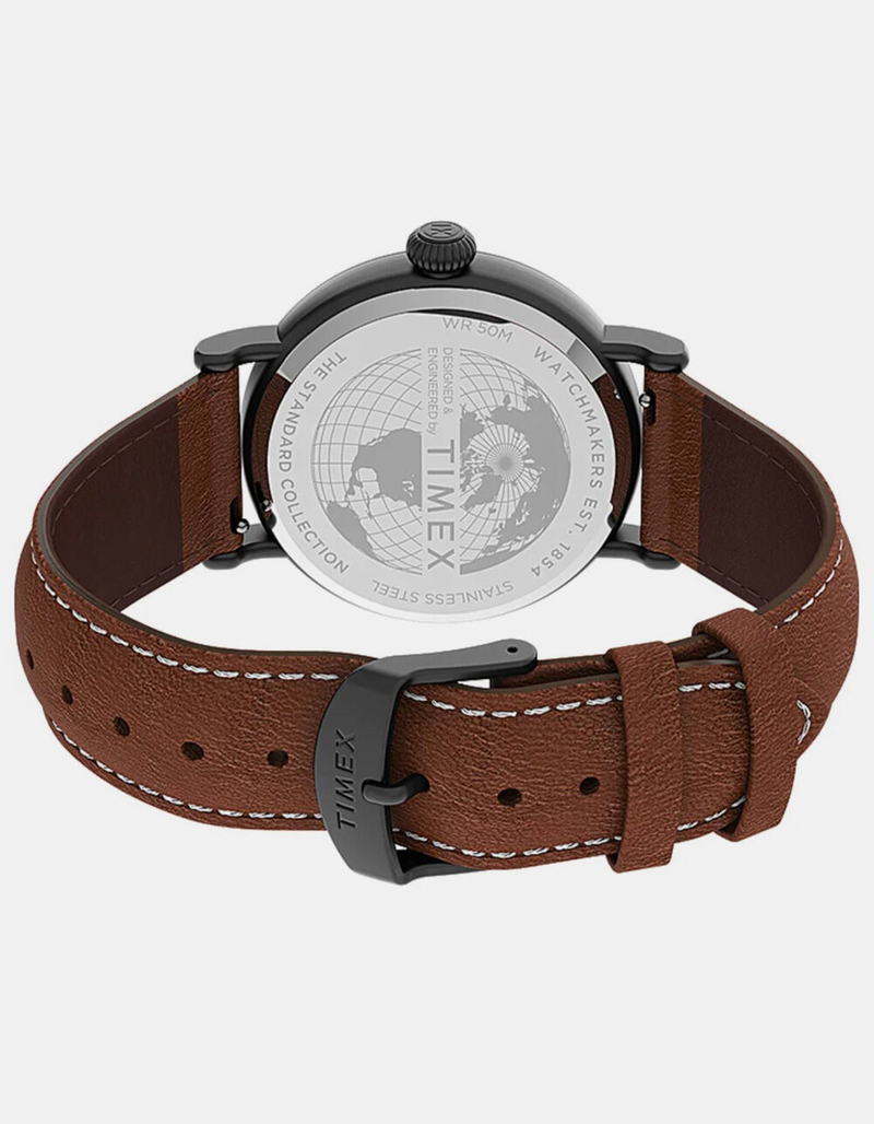 TIMEX Standard 40mm Leather Strap Watch image number 2