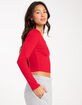 BOZZOLO Notch Womens Long Sleeve Tee image number 3