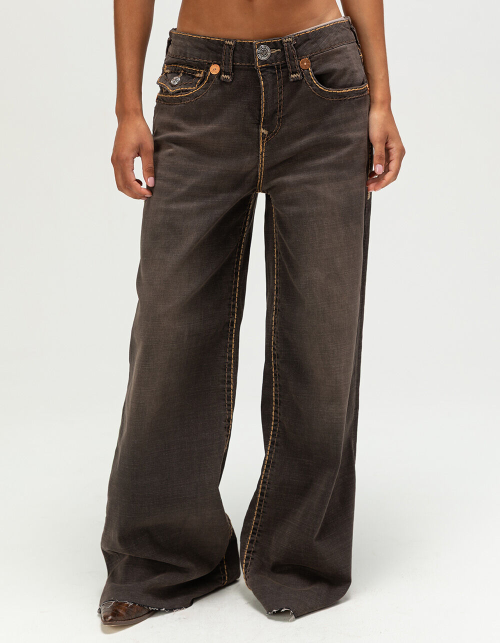 io着用　usa製true religion denim 28×33 brown io着用 usa製true religion denim 28×33 brown io着用 usa製true