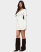 EDIKTED Shaia Pointelle Knit Mini Dress image number 4