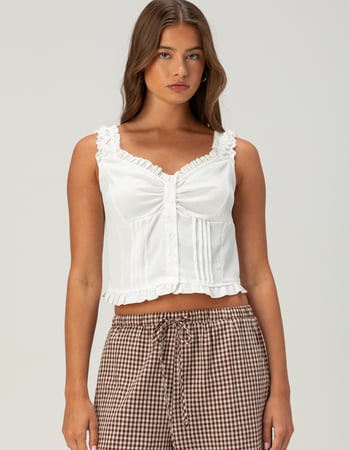 NECTAR CLOTHING Womens Button Up Sleeveless Top Primary Image