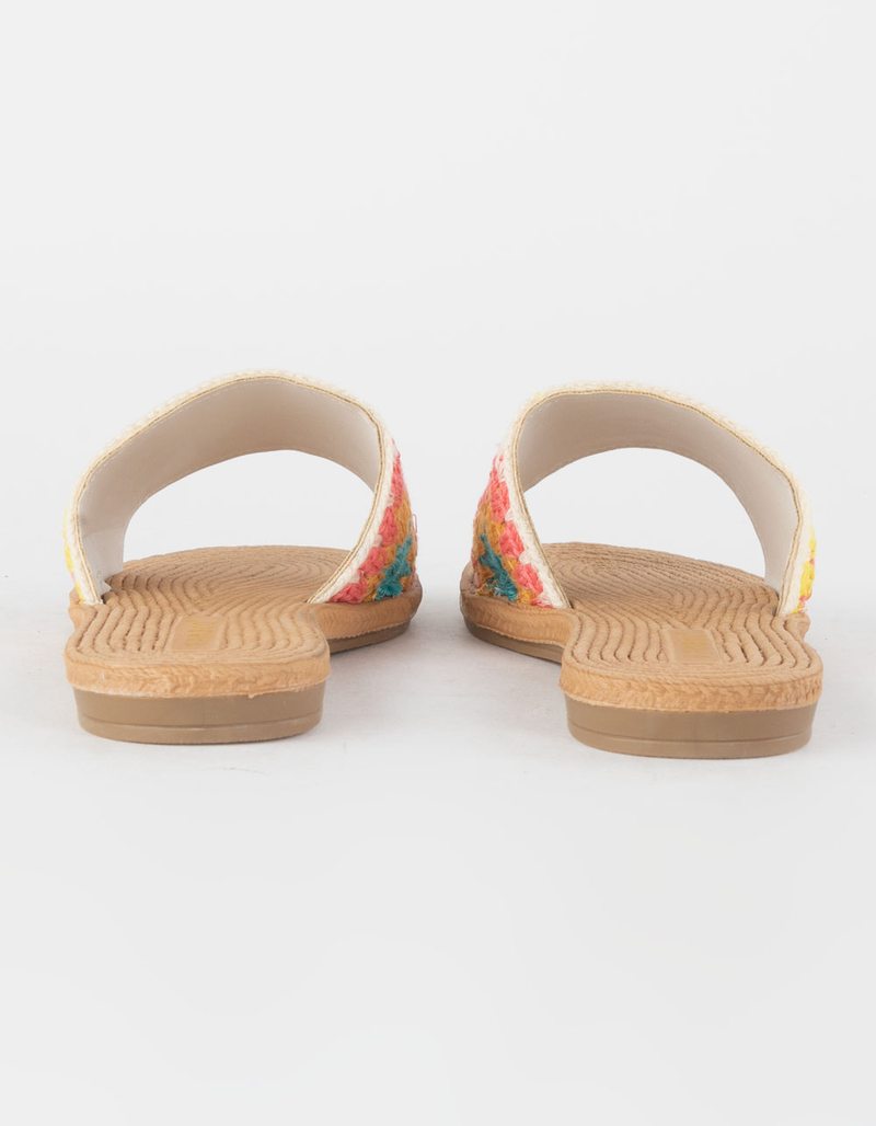 BAMBOO Athena Womens Crochet Flat Sandals image number 3