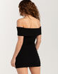 RSQ Womens Off The Shoulder Rib Bodycon Dress image number 4