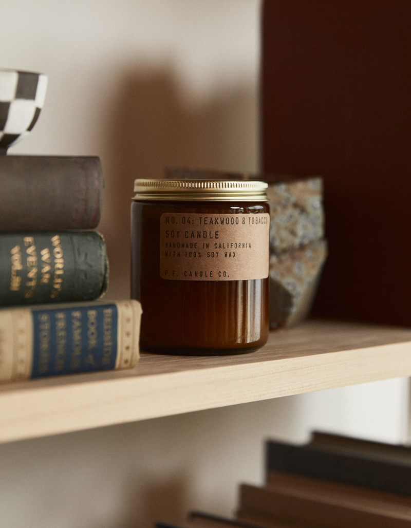 P.F. CANDLE CO. 7.2 oz Classic Soy Candle - No. 04: Teakwood & Tobacco image number 2