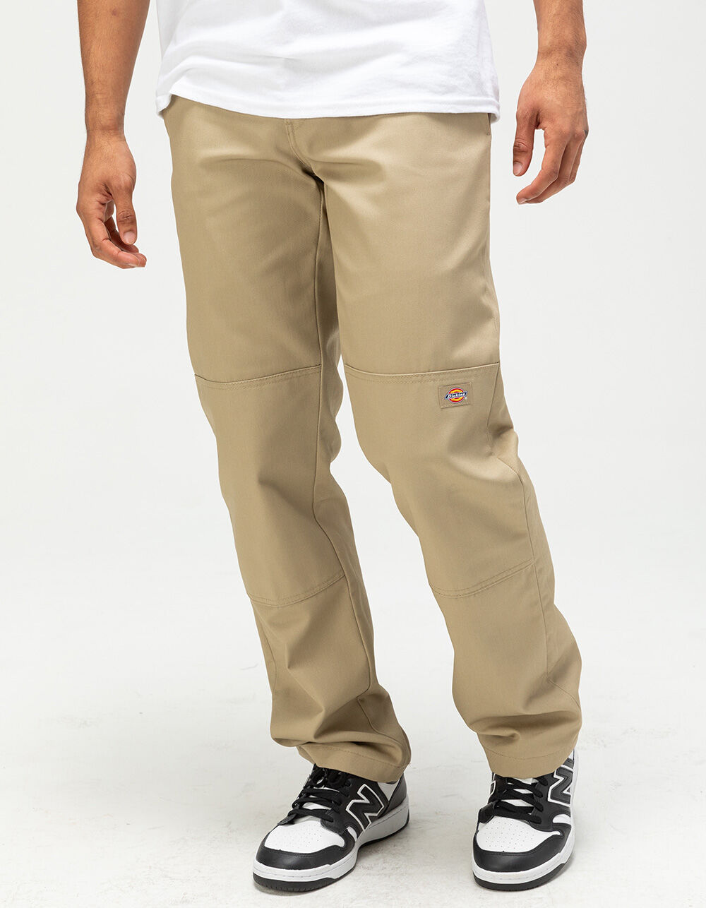 DICKIES Double Knee Slim Straight Mens Pants - KHAKI | Tillys