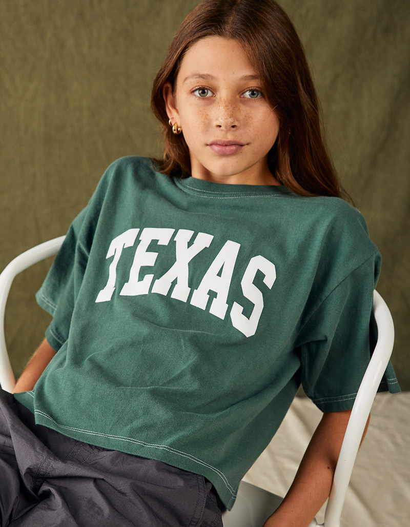 FULL TILT Texas Girls Crop Boyfriend Tee image number 0