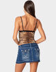 EDIKTED Tiger Printed Mesh Tank Top image number 5