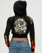 ED HARDY Tiger Flame Womens Crop Zip-Up Hoodie image number 2